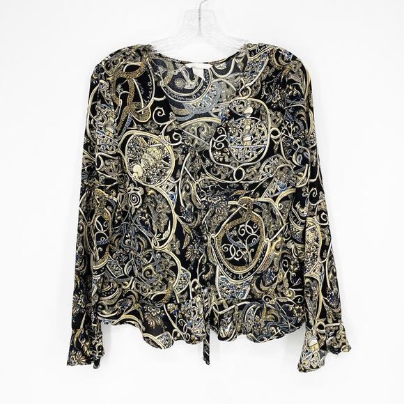 H&M Tops - H&M Long Sleeve Button-Front Top Size 10